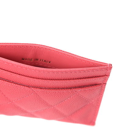 Chanel Caviar Quilted Filigree Card Holder Pink 7 of 11