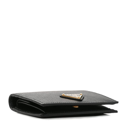 Prada Vitello Move Triangle Card Holder Wallet Black 4 of 6