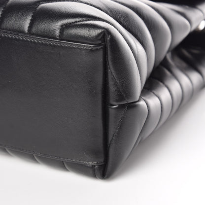 Saint Laurent Calfskin Y Quilted Monogram Medium Loulou Chain Satchel Black 9 of 10
