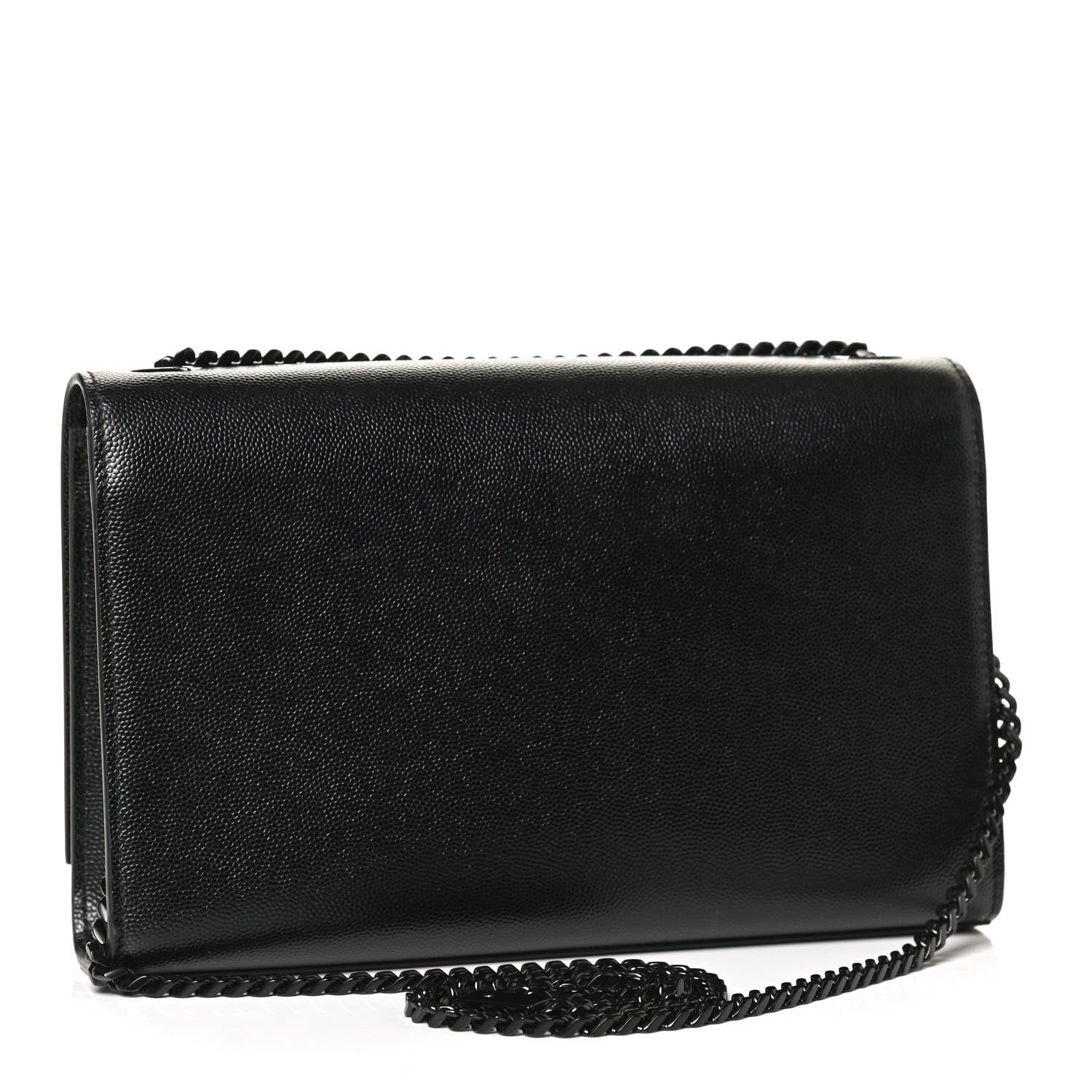 Saint Laurent Grain De Poudre Medium Classic Monogram Kate Satchel Black 2 of 9