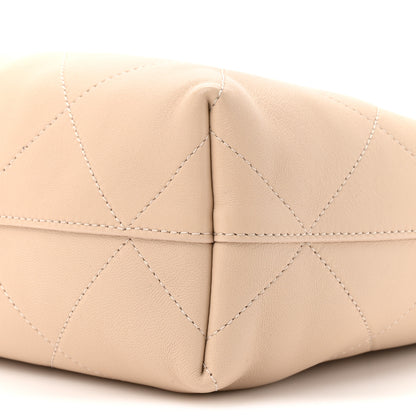 Chanel Shiny Lambskin Quilted Small Hobo Beige 9 of 12