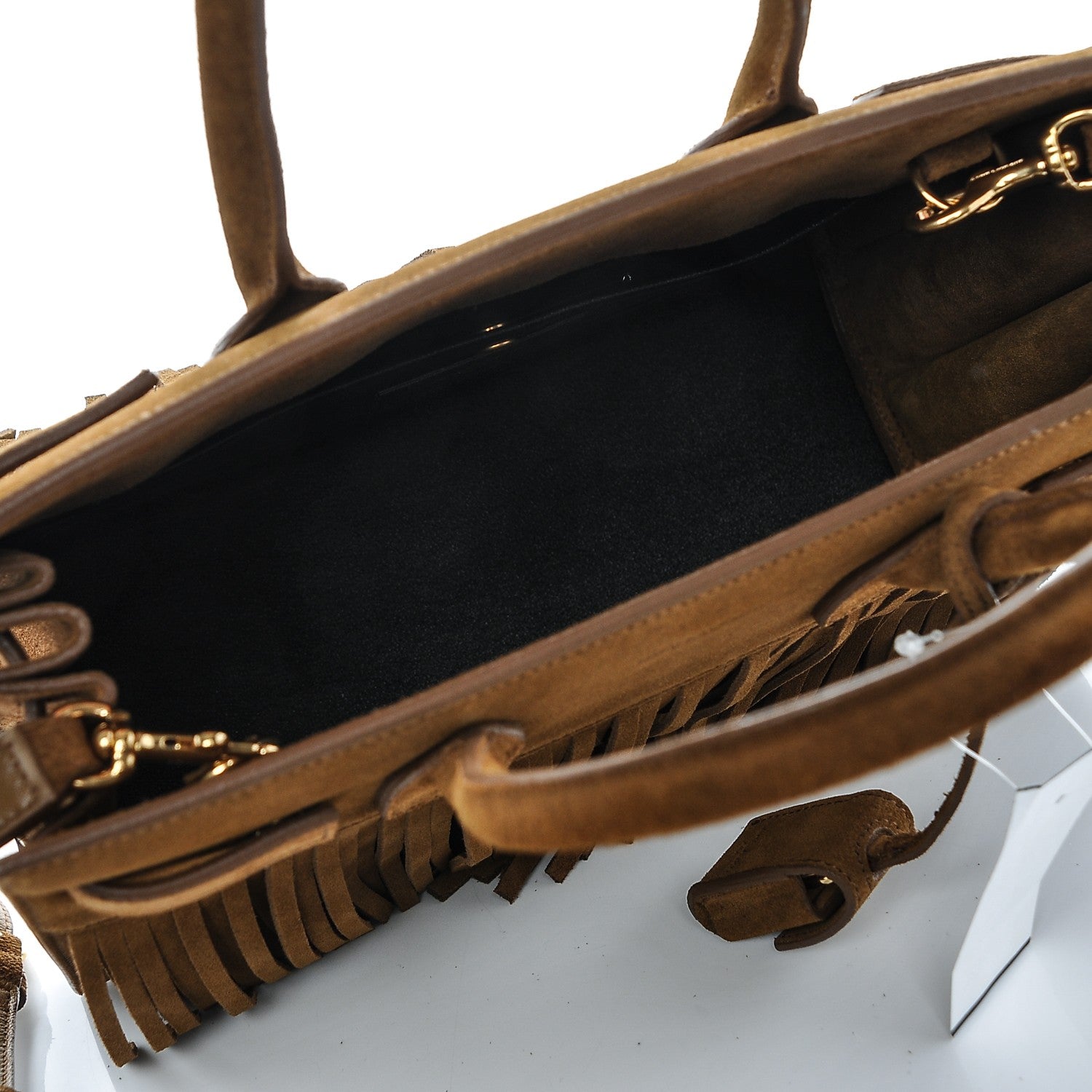 Saint Laurent Suede Fringe Baby Sac De Jour Brown 5 of 6