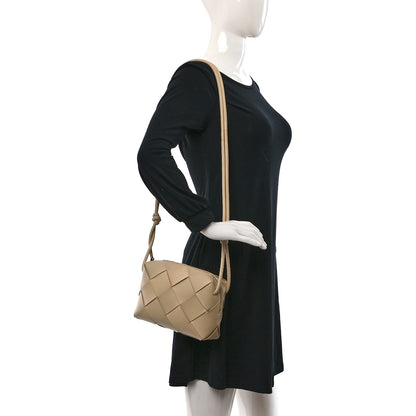 Bottega Veneta Lambskin Maxi Intrecciato Small Cassette Camera Bag Porridge 2 of 9