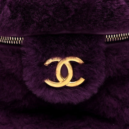 Chanel Shearling Lambskin Quilted Small Vanity Case Purple 9 of 11