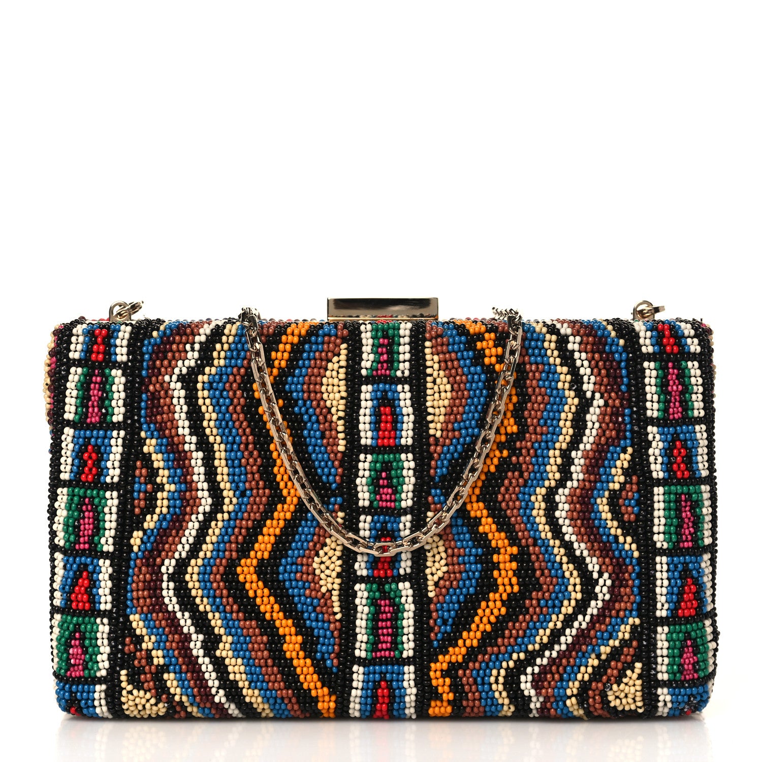 Valentino Garavani Beaded Chain Clutch Multicolor 1 of 7