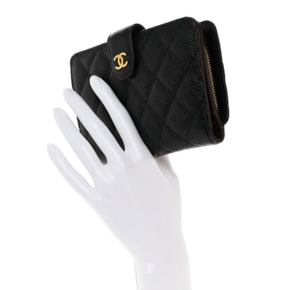Chanel Caviar Quilted CC French Wallet Black 2 of 9