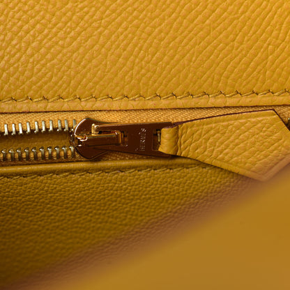 Hermes Epsom Kelly Sellier 25 Jaune Ambre 27 of 41