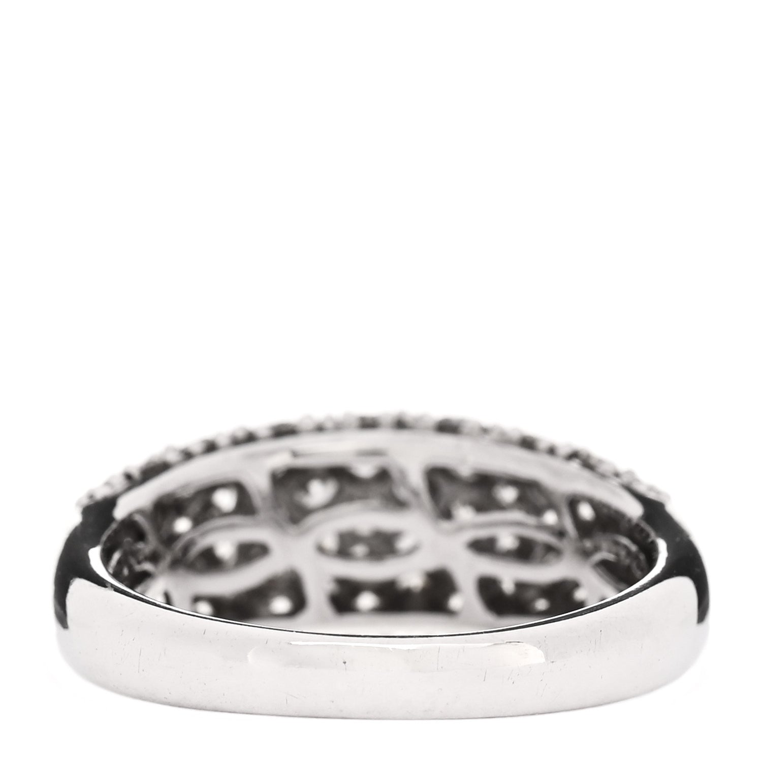Parker & West by FASHIONPHILE 18K White Gold Diamond 1.60ctw Pave Dome Band Ring 56 7.5 4 of 10