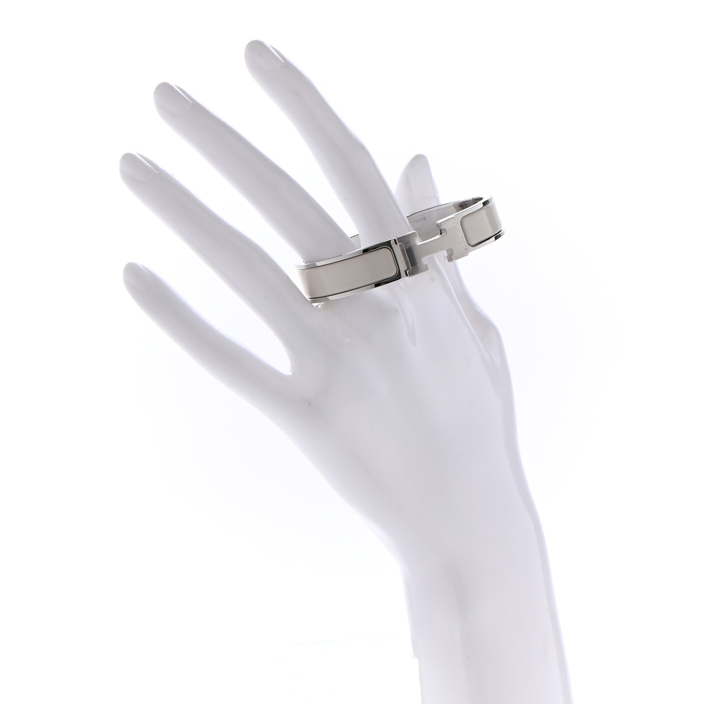 Enamel Narrow Clic Clac H Bracelet PM Pannacotta