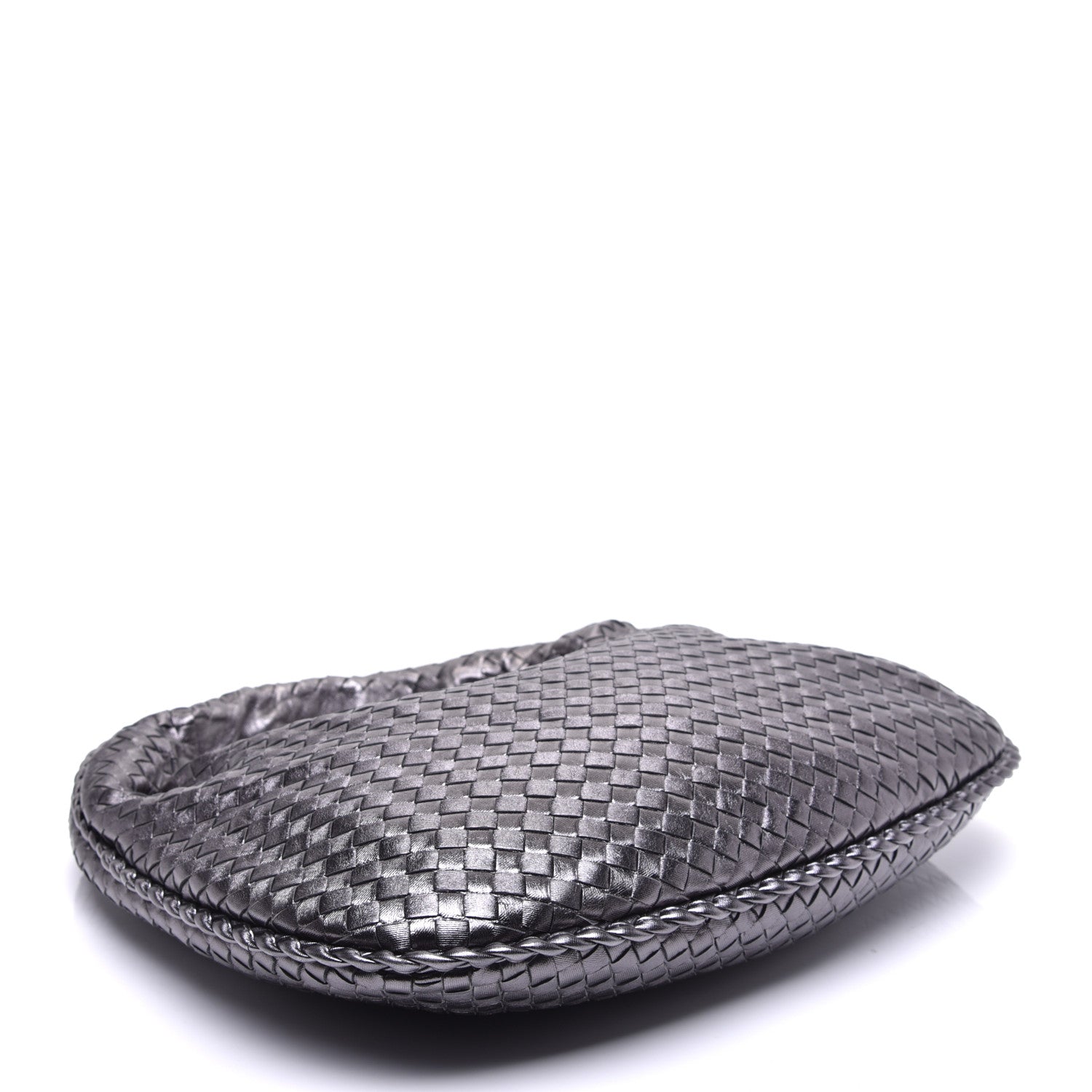 Bottega Veneta Metallic Nappa Intrecciato Medium Veneta Hobo Pewter 4 of 8