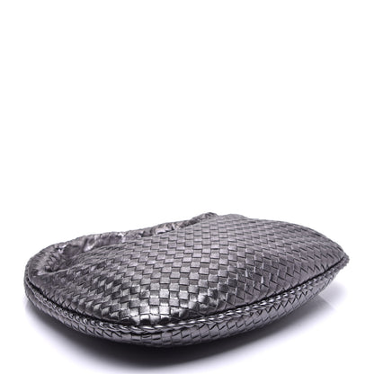Bottega Veneta Metallic Nappa Intrecciato Medium Veneta Hobo Pewter 4 of 8
