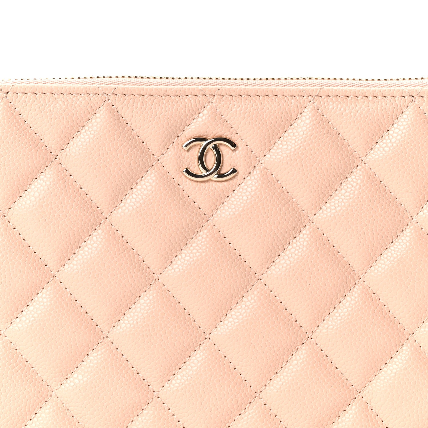 Chanel Caviar Quilted Small Zipped Pouch Light Beige 8 of 11
