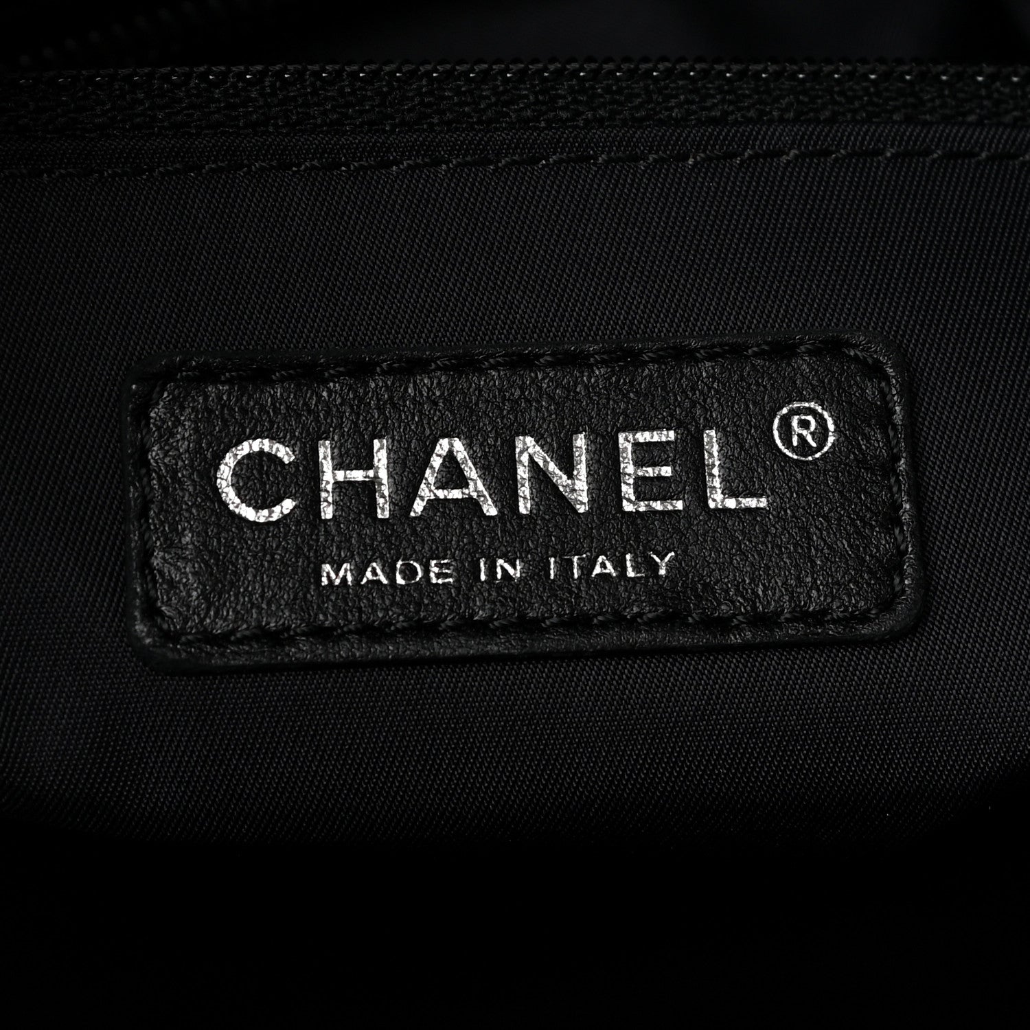 Chanel Coated Canvas Quilted Large Paris Biarritz Tote Black 6 of 10