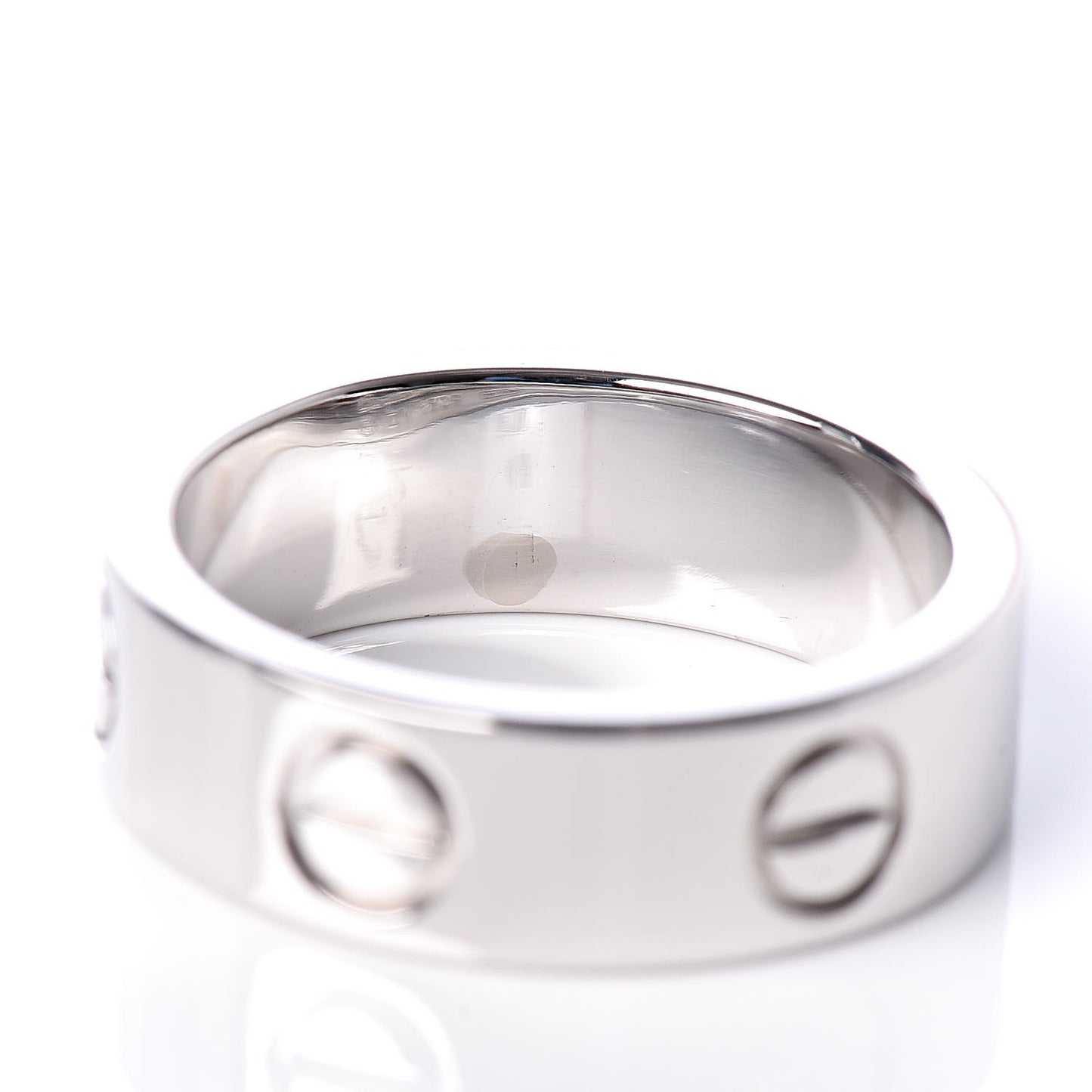 18K White Gold 5.5mm LOVE Ring 49 4.75