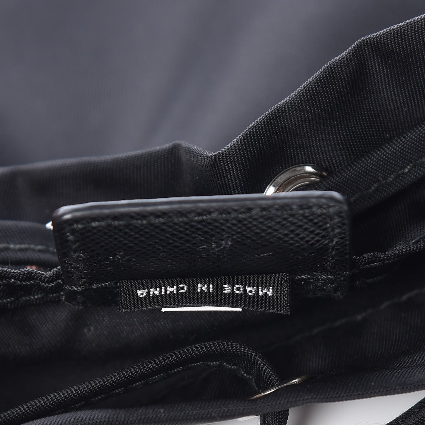 Nylon Vela Drawstring Pouch Black