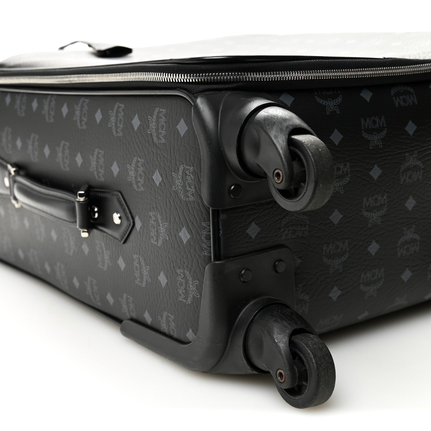 MCM Visetos Small Traveler Trolley Whelled Suitcase Black 8 of 12