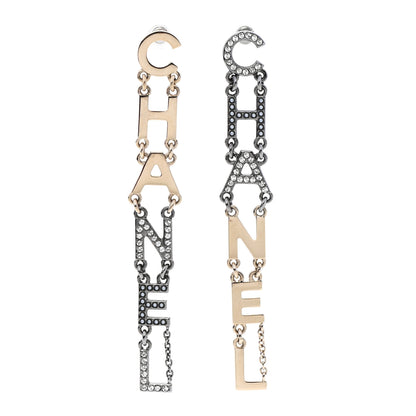 Chanel Crystal Pearl Chanel Bright Young Things Earrings Gold Ruthenium 1 of 4