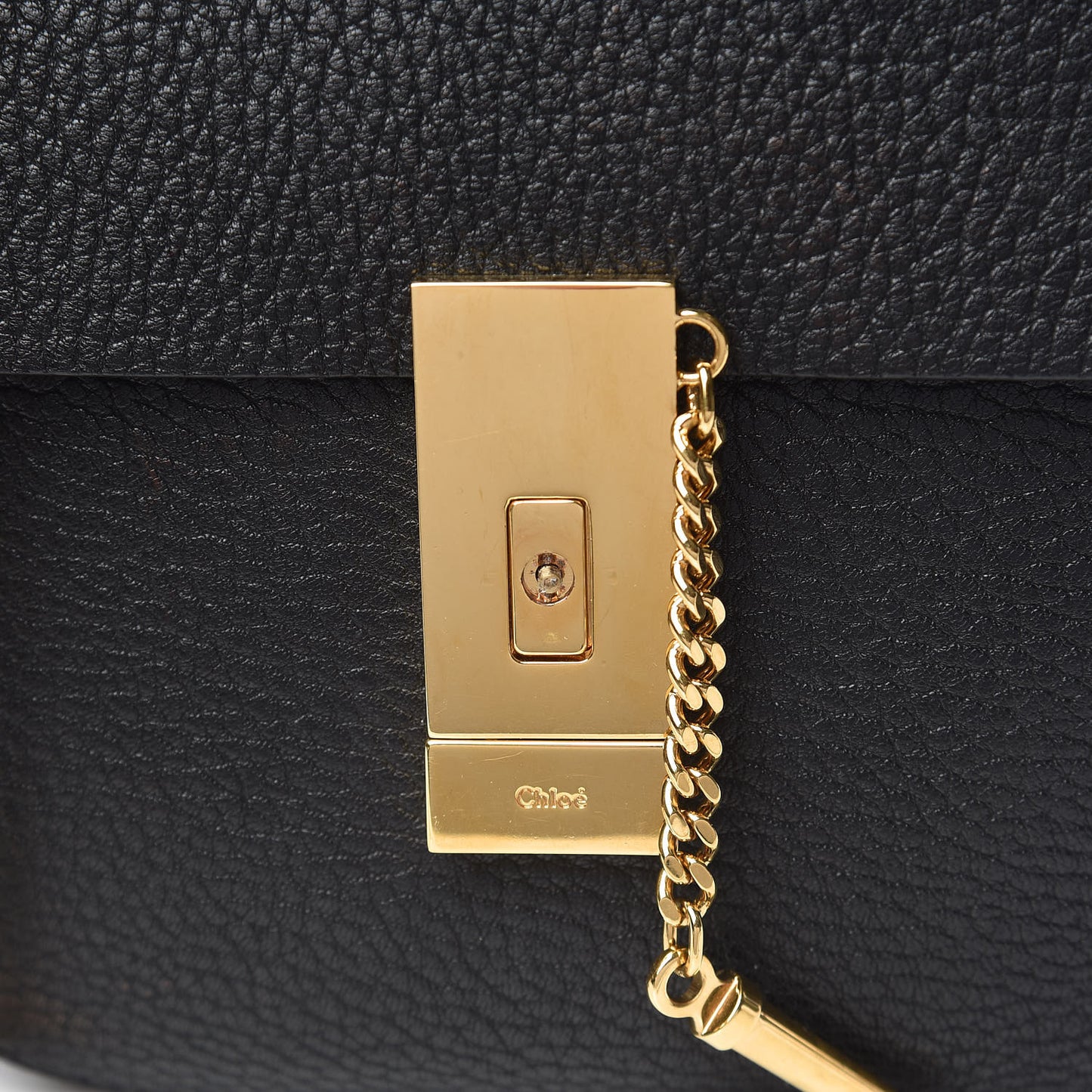 Grained Lambskin Mini Drew Shoulder Bag Black