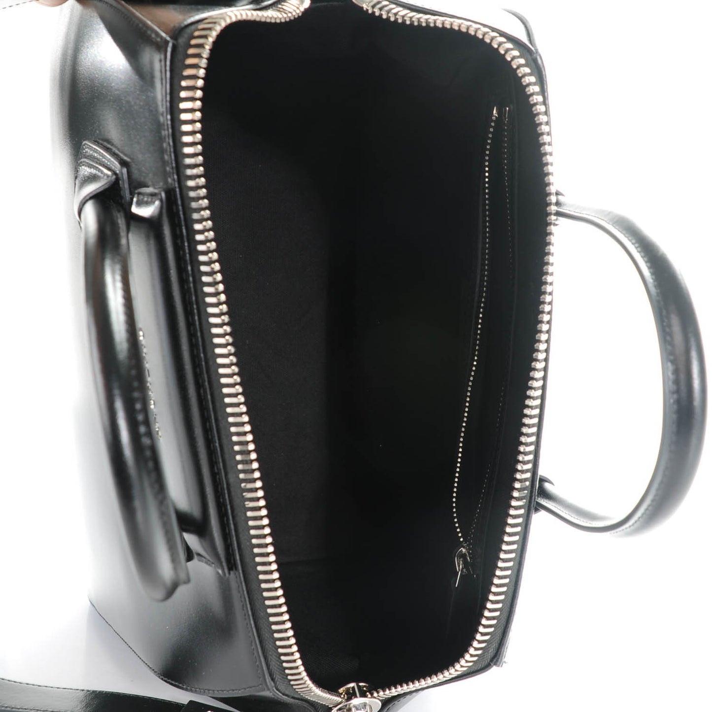 Shiny Lord Calfskin Medium Antigona Black