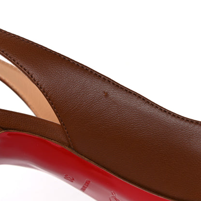 Christian Louboutin Nappa Clare Sling 80 Pumps 38 Cuoio 9 of 10