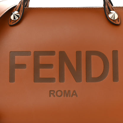 Fendi Vitello King Logo Embossed Medium By The Way Boston Bag Cuoio 8 of 11