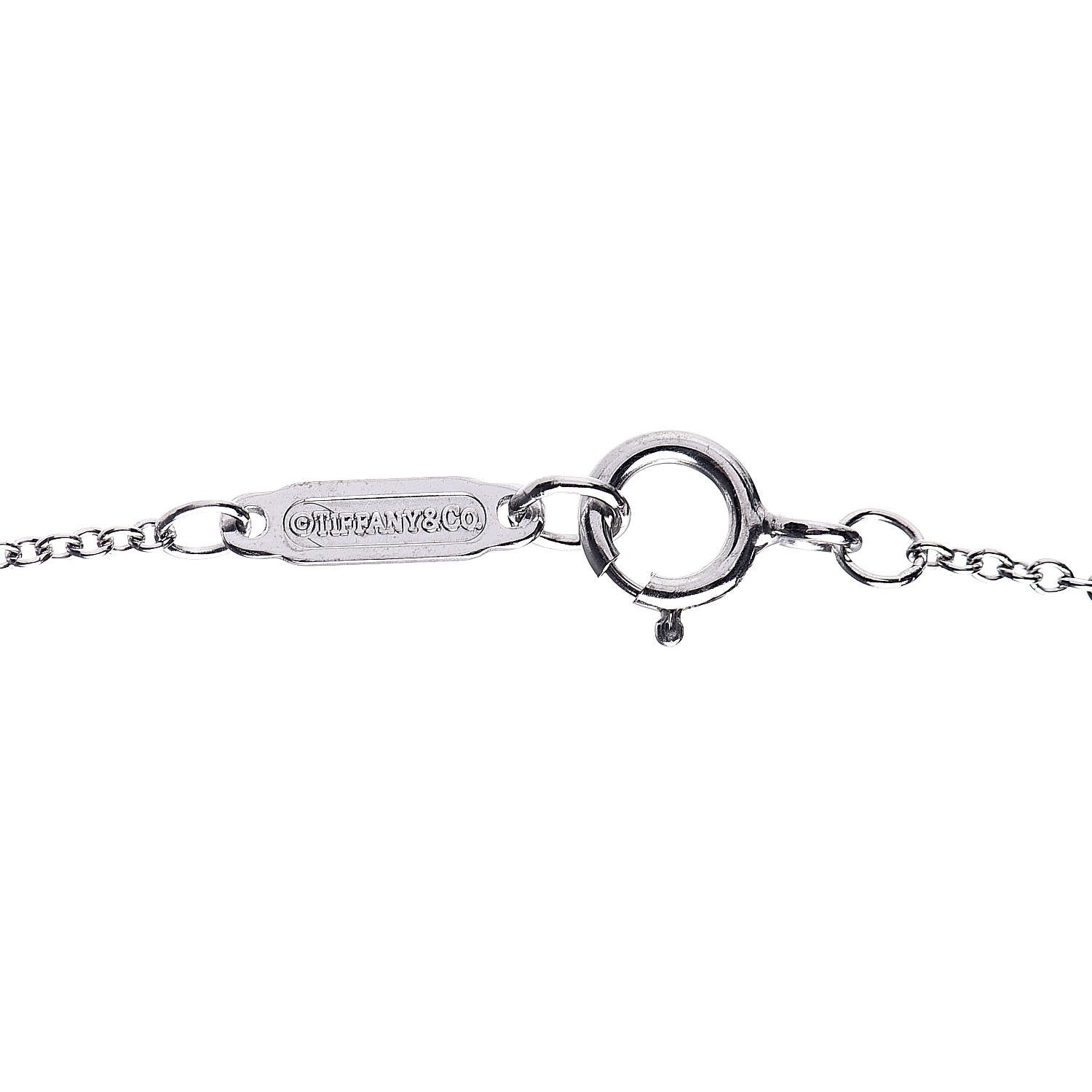 Tiffany 18K White Gold Diamond Akoya Pearl 7.5-8mm Signature Pendant Necklace 5 of 8