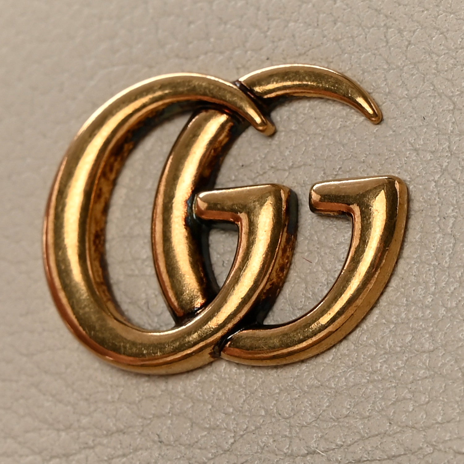 Gucci Wonka Grain Calfskin Diana Card Case Wallet Mystic White 9 of 14