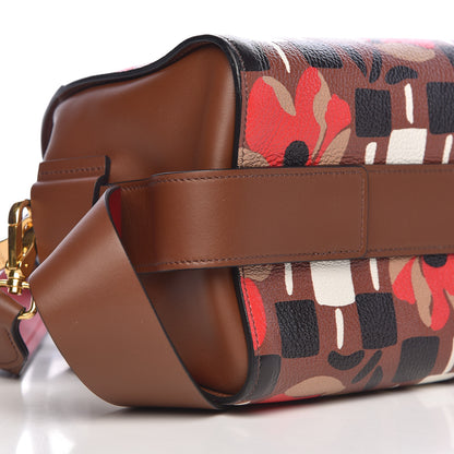 Prada Goatskin Floral Print Bibliotheque Top Handle Tabacco 7 of 9