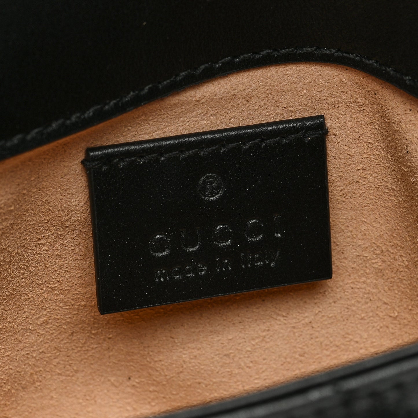 Calfskin Matelasse Super Mini GG Marmont Shoulder Bag Black