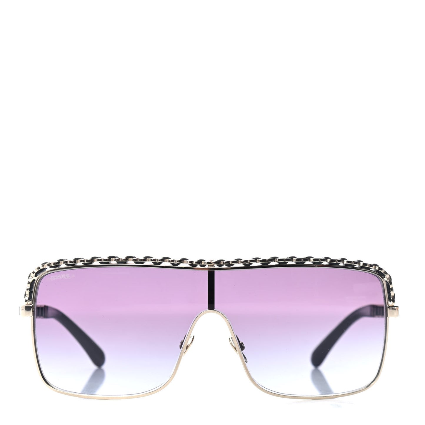 Metal Shield Sunglasses 71368 Grey Gold