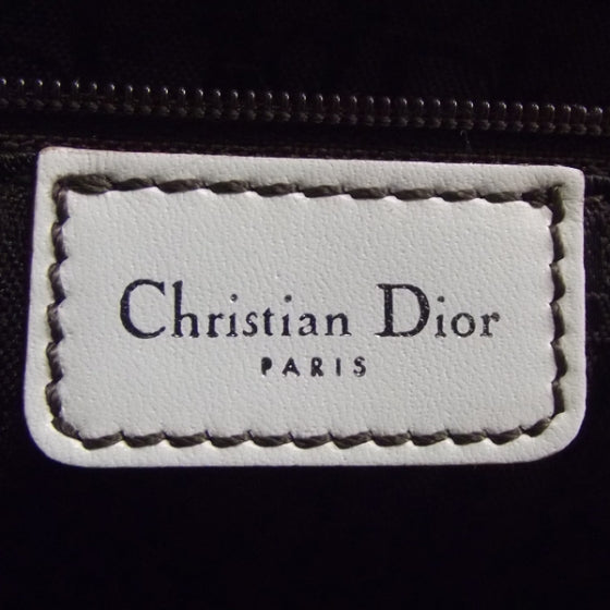 Christian Dior Leather Charm Tote White 8 of 10