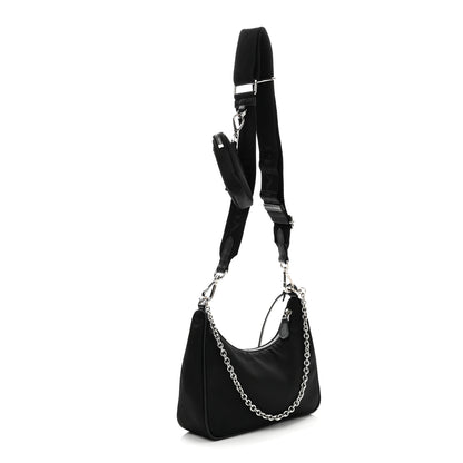 Prada Nylon Re-Edition 2005 Shoulder Bag Black Black 3 of 12