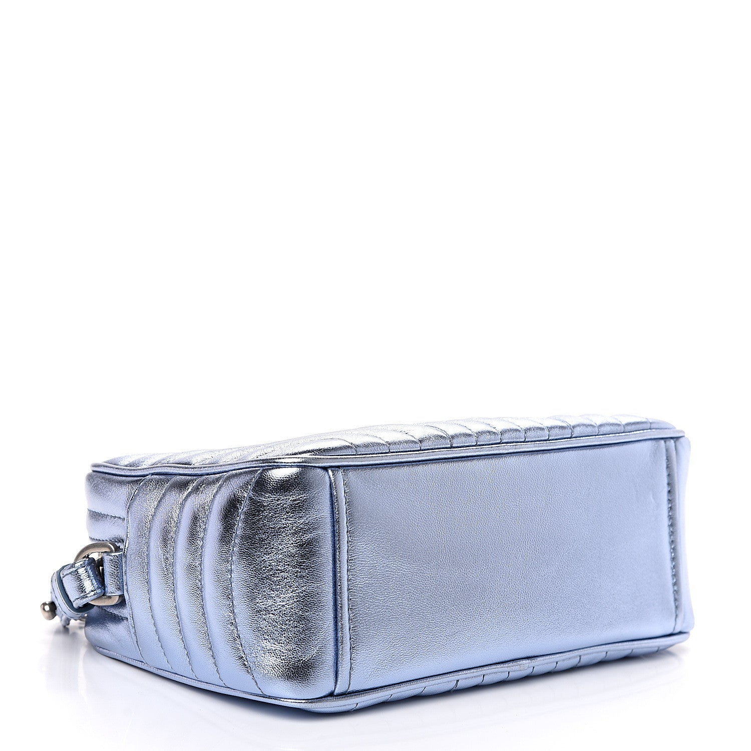 Prada Metallic Nappa Impunture Diagramme Crossbody Pervinca Mordore 3 of 7
