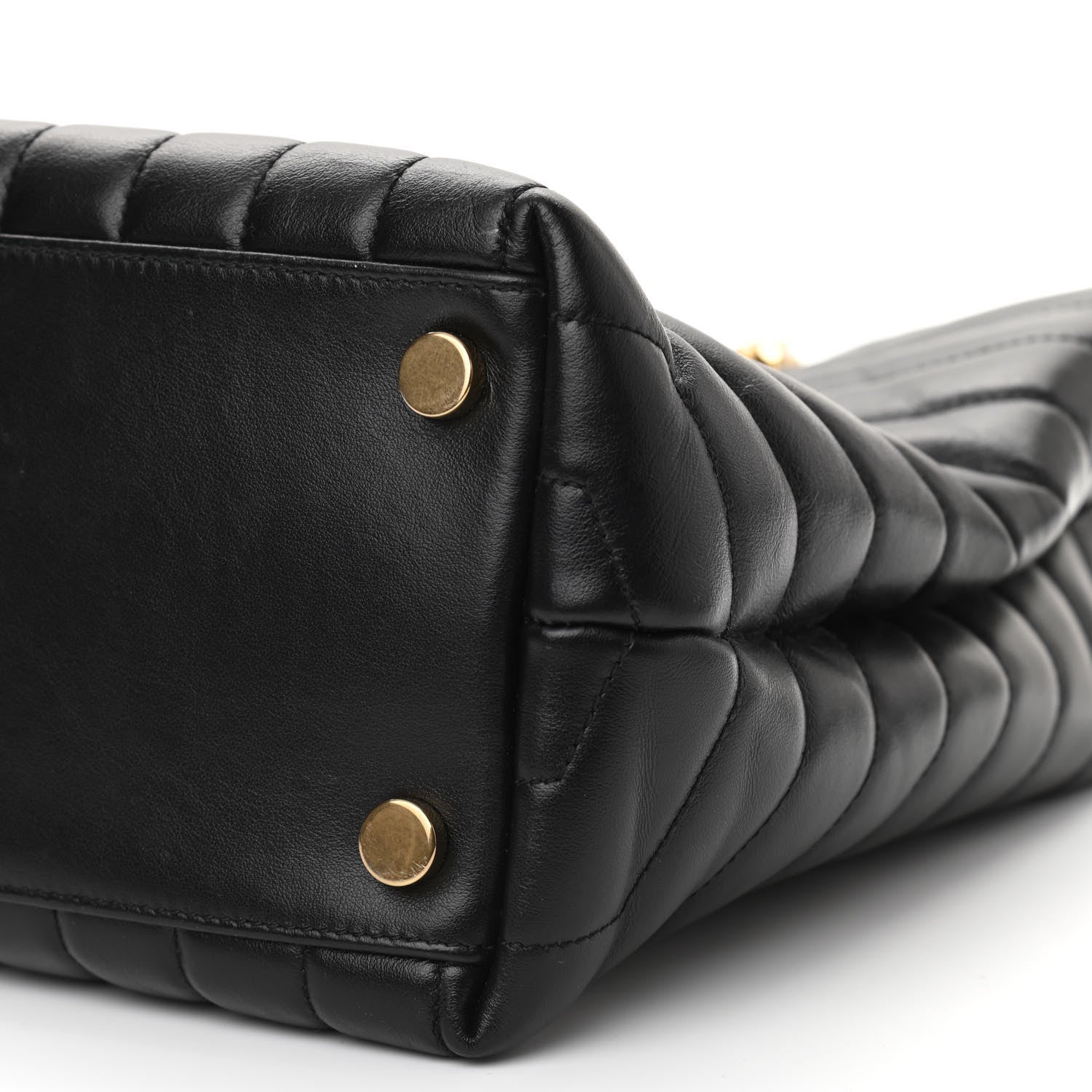 Saint Laurent Calfskin Y Quilted Monogram Large Loulou Shopper Black 6 of 10