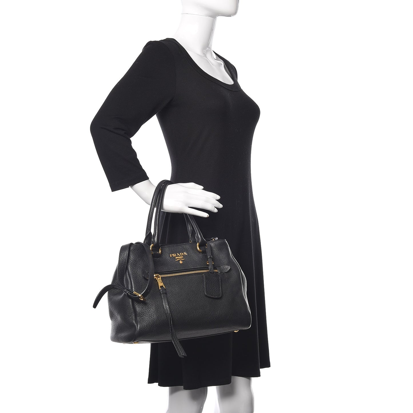 Vitello Phenix Shopping Bag Black