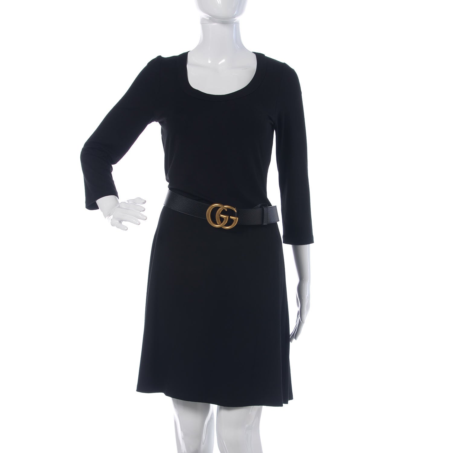 Gucci Textured Calfskin Double G 40mm Belt 95 38 Black 2 of 6