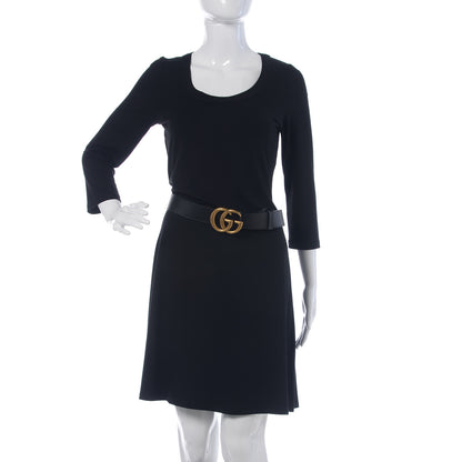 Gucci Textured Calfskin Double G 40mm Belt 95 38 Black 2 of 6