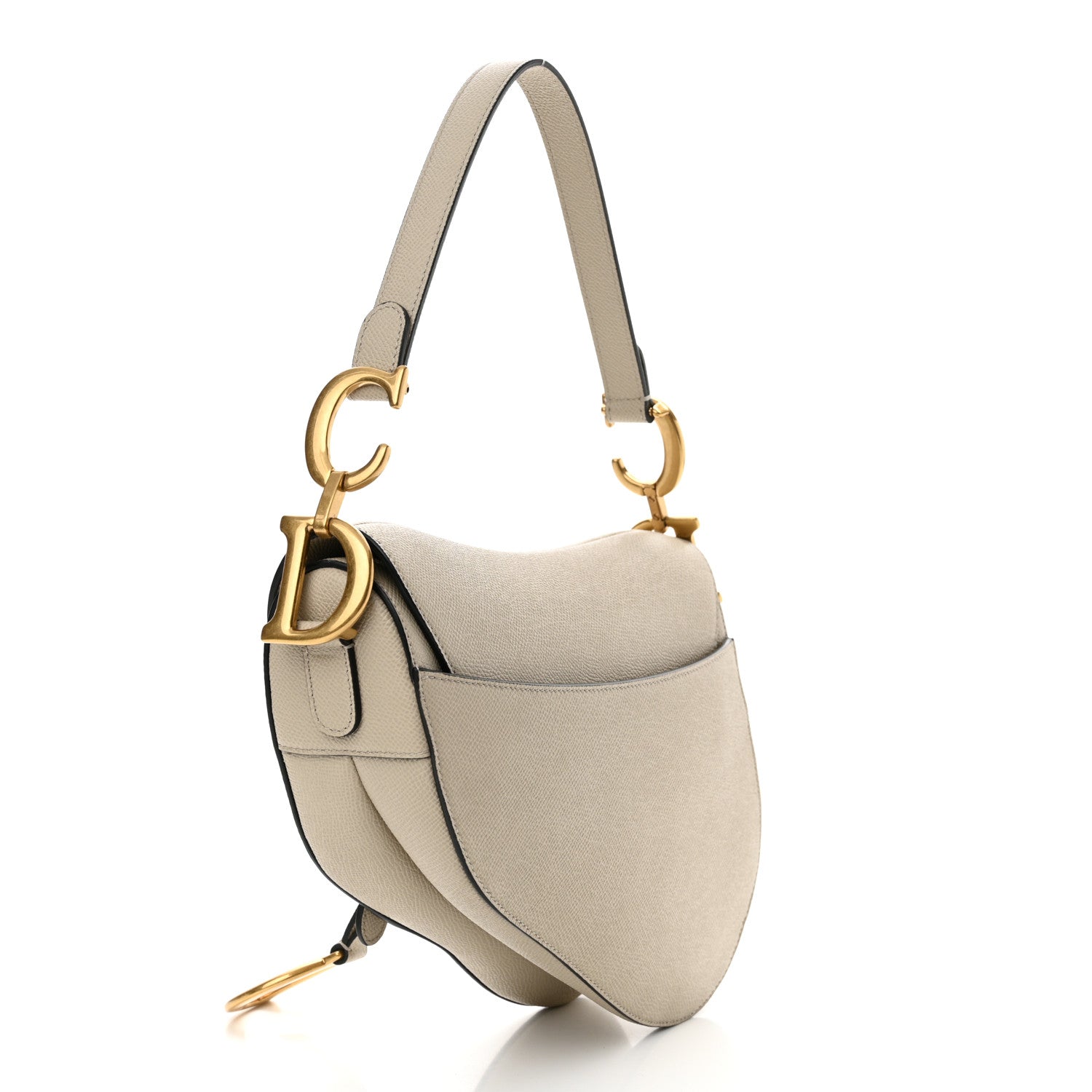 Christian Dior Grained Calfskin Saddle Bag Sable 3 of 10
