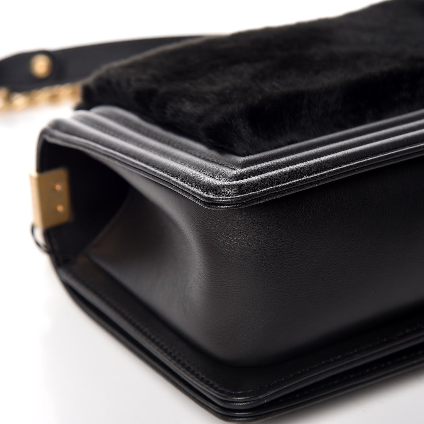 Orylag Medium Boy Top Handle Flap Black