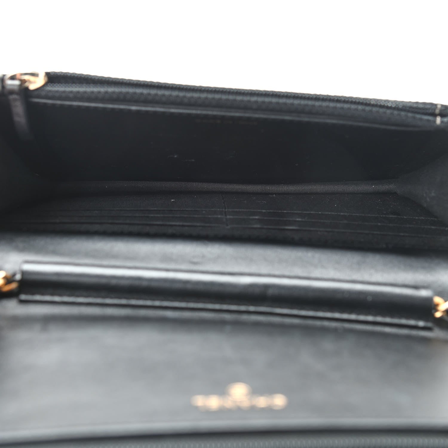 Chanel Caviar Chevron Quilted Boy Wallet On Chain WOC Black 5 of 12
