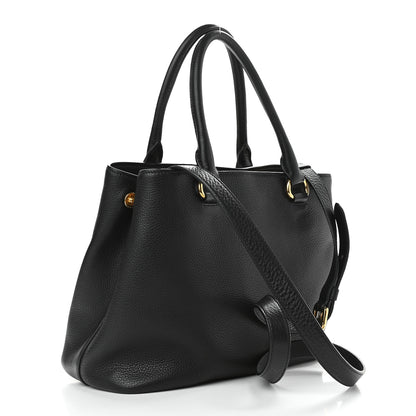 Prada Vitello Phenix Top Handle Bag Black 3 of 8
