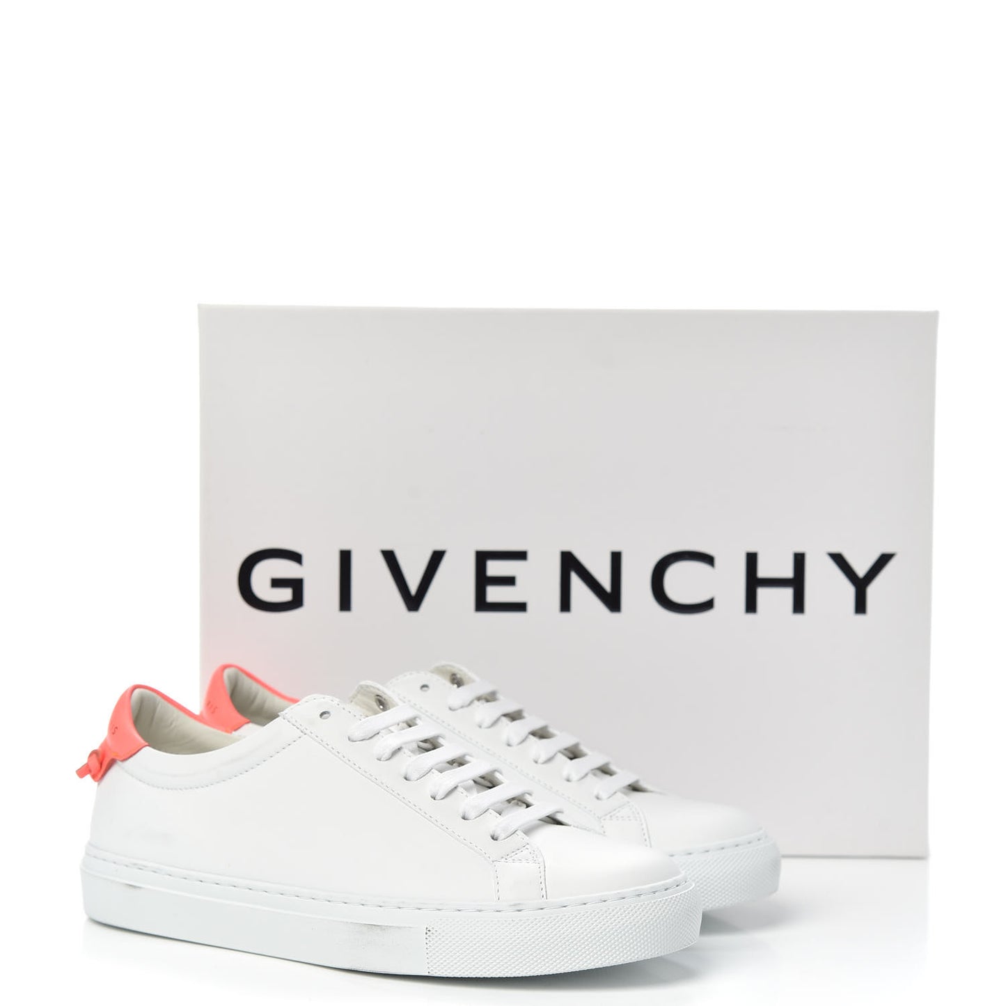 Calfskin Womens Urban Street Sneakers 36 White Neon Pink