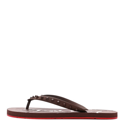 Christian Louboutin Rubber Spike Loubi Donna Flip Flop 41 Nude 1 of 9