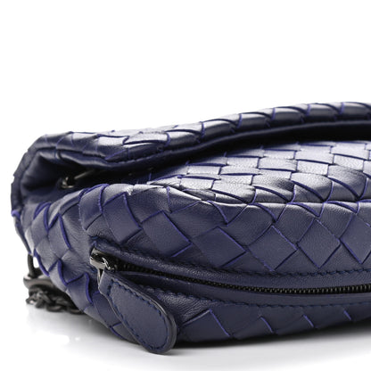 Bottega Veneta Nappa Intrecciato Small Chain Crossbody Atlantic 10 of 12