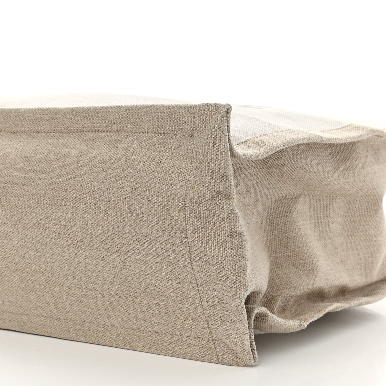 Saint Laurent Linen Calfskin Rive Gauche Tote Optic White 9 of 14