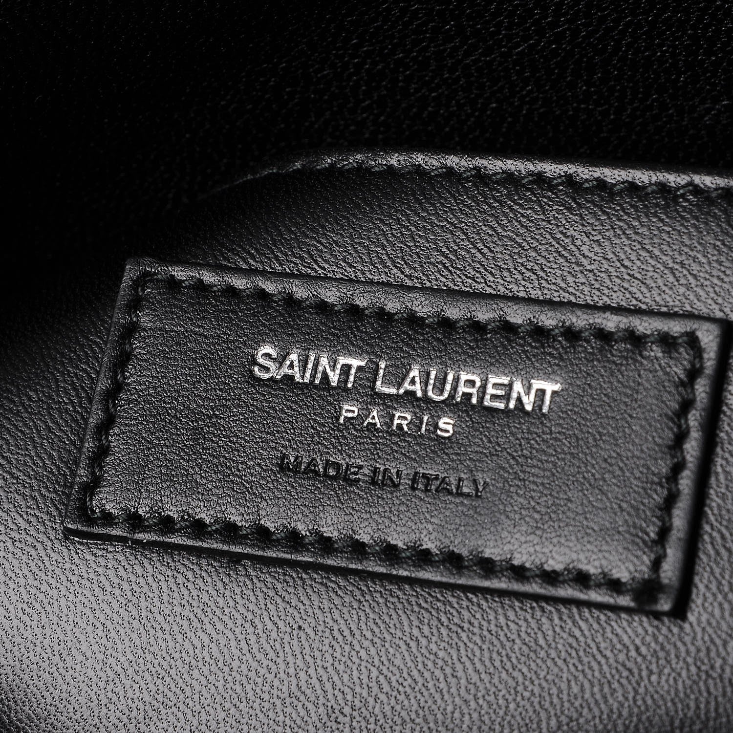 Saint Laurent Sheepskin Matelasse Chevron Monogram Medium College Bag Black 8 of 9