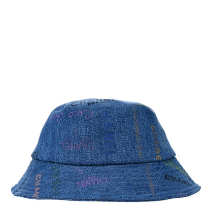 Chanel Denim Mood Cloche Bucket Hat M Blue 5 of 9