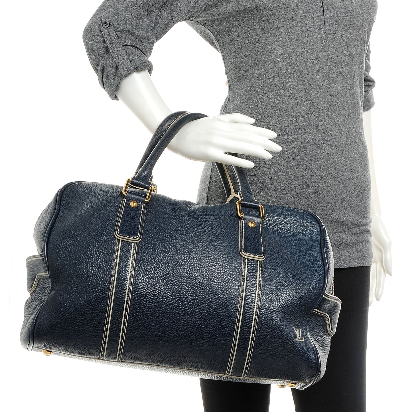 Tobago Leather Carryall Blue