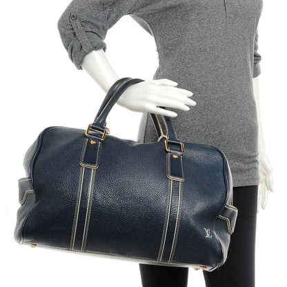 Louis Vuitton Tobago Leather Carryall Blue 2 of 7
