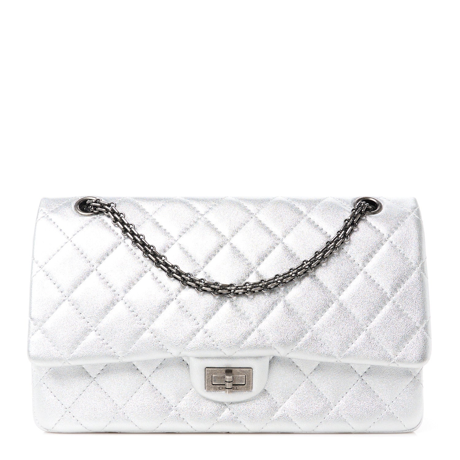 Chanel Metallic Lambskin Quilted 2.55 Reissue 226 Flap Silver 1 of 10